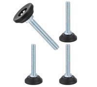 QUARKZMAN Pies Niveladores para Muebles con Rosca M8 4 Piezas 5/16"-18 50 mm L Pies Ajustables para Muebles con Rosca Niveladora para Silla Deslizantes Niveladores Negro