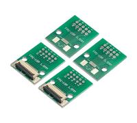 QUARKZMAN Placa Convertidora de FPC FFC PCB 10P 1.0mm en el Lado del Zócalo, 0.5mm en la Parte Posterior, A Dip 2.54mm Para LCD, Impresora 3D, Cámara, DVD, TV, Portátil 4 Uds