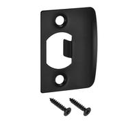 QUARKZMAN Placa De Cerradura Tipo D, 57mm x 45mm, Placa De Cerradura De Acero Inoxidable 201 Para Marco De Puerta Y Jamba De Puerta, Negro