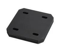 QUARKZMAN Placa de Reparación Plana de 120X120mm, 4mm de Grosor, Soporte Recto de Unión para Reparación de Madera, Unión, Negro, 4 Unidades