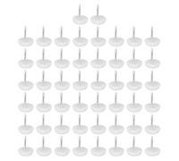 QUARKZMAN Plástico Clavo Muebles Deslizamientos 100uds 13mm Diámetro Mesa Silla Sofá Pata Suelo Protectores para Bricolaje Muebles Mesa Silla Sofá Blanco