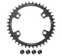 QUARKZMAN Plato De Bicicleta 110BCD 40T 168mm Diámetro De Aluminio Negro | 7/8/9/10/11 Velocidades, Redondo, Diente Estrecho Ancho, Para MTB Bicicleta De Carretera