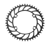 QUARKZMAN Plato De Bicicleta 110BCD 46T Plato De Aluminio Redondo Negro | 9/10/11 Velocidades, 192mm Diámetro, Diente Estrecho-Ancho, Para MTB Bicicleta De Carretera