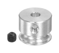 QUARKZMAN Polea en V de 3.17 mm ID y 12 mm OD Una Sola Ranura de Aleación de Aluminio para Correa Redonda de PU de 3 mm Eje del Motor de Máquina de Perforación