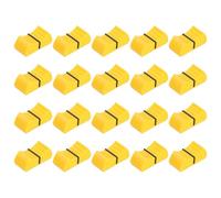 QUARKZMAN Potenciómetro Deslizante Recto Perilla Empuje Plana Perillas Empuje Plásticas Para Potenciómetro Volumen Bajo Eje Inserción 4x1mm/0.16x0.04 Pulgadas Negro Amarillo Paquete 20