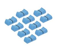 QUARKZMAN Potenciómetro Deslizante Recto Perilla Plana de Plástico para Potenciómetro, Guitarra, Bajo. Eje de Inserción de 8X1.2mm/0.31X0.05". Azul. 10 Uds