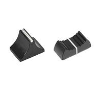 QUARKZMAN Potenciómetro Deslizante Recto Tapa Push-Pull Perilla Plana Inserción De Eje De Plástico 4x1.6mm, 4x1.2mm Negro 10Set