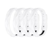 QUARKZMAN Pulsera Antiestática, 0.5"X9" Pulsera de Muñeca Antiestática Ajustable de Silicona para Eliminar la Estática, Blanco 4Pack