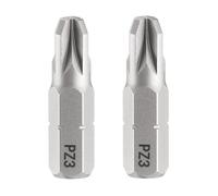 QUARKZMAN Punta de Destornillador PZ3 2 Pcs | 1/4" Vástago Hexagonal, 25mm/1" Longitud, Puntas Magnéticas Phillips Ranuradas Hexagonales Acero S2 de Potencia