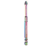 QUARKZMAN Punta Destornillador Phillips Impacto PH2 (#2) | 1 Pieza, Con Dientes Antideslizantes Vástago Hexagonal 1/4" Largo 3.5" (90mm) Cruzado Magnético Recubierto Titanio Acero S6
