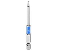 QUARKZMAN Punta Destornillador Torx TT9 Vást. Hex. 1/4" Largo 3" | Punta estrella 6 puntas Magnético antimanipulación, acero S2, para destornilladores eléctricos, con punta agujero, industrial