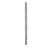 QUARKZMAN Punta Magnética de Doble Punta PH2/Sl6 de 6 mm, 15 cm de Longitud, Vástago Hexagonal de 6mm, Punta Plana de Acero S2 con Ranura En Cruz Phillips