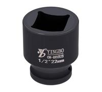 QUARKZMAN Punti 1/2" Drive 22mm A Impatti Metrica Quadrata 1.8" (45mm) Lunghezza Acciaio 40CR Fosfatato Standard Strumento Manicotto Ruota Per Riparazione Auto Meccanica Uso Domestico