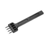 QUARKZMAN Punzón De Costura De Cuero 6mm 4 Púas Herramienta De Punzón De Cuero Formón De Acero Al Carbono Para Manualidades DIY Carteras Tarjeteros Portallaves Cinturones Negro