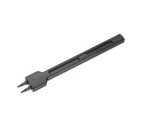 QUARKZMAN Punzón Para Coser Cuero 6mm 2 Púas De Acero Al Carbono Herramienta Para Hacer Agujeros En Cuero Cincel Para Manualidades DIY Carteras Tarjeteros Portallaves Cinturones, Negro