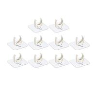 QUARKZMAN PVC Agua Tubería Abrazadera Clips, 10uds para 25mm(1") OD Tubo Manguera Percha Soporte U-Forma Tubo Clips con Adhesivo para Agua Tubo, Gas Tubo