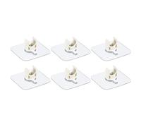 QUARKZMAN PVC Agua Tubería Abrazadera Clips, 6uds para 16mm(5/8") OD Tubo Manguera Percha Soporte U-Forma Tubo Clips con Adhesivo para Agua Tubo, Gas Tubo