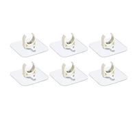 QUARKZMAN PVC Agua Tubería Abrazadera Clips, 6uds para 20mm(3/4") OD Tubo Manguera Percha Soporte U-Forma Tubo Clips con Adhesivo para Agua Tubo, Gas Tubo