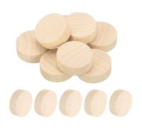 QUARKZMAN QUARKZMAN De Madera 3/16" 2/5" De Madera Blanco De Madera 8 Piezas|Discos 1 Diámetro Grosor Círculos Sin Acabar Discos En Fichas Monedas Rodajas De Madera Para Manualidades DIY