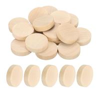 QUARKZMAN QUARKZMAN Discos De Madera 1 9/16" 2/5" Blanco De Madera De Madera 16 Pcs|Diámetro De Grosor Discos Redondos Sin Acabar Discos En Fichas Monedas Rodajas Para Manualidades DIY