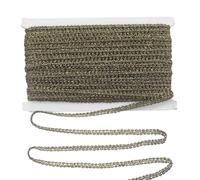 QUARKZMAN QUARKZMAN Trenza Gimp Para Bordes Tira Decorativa 0.8cmX27yd Negro|Poliéster Para Cortinas Y Tapicería Encaje Decorativo Para Manualidades Costura Y Decoración Del Hogar Dorado
