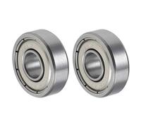 QUARKZMAN R1660ZZ 6x16x5mm Bolas Rodamientos x 2uds Cromo Acero para Máquinas y Herramientas, [Doble Blindado]