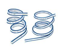 QUARKZMAN Regla Curva Flexible de 20/40 Pulgadas 50/100cm que Puede Ser Doblada para Dibujo Costura Ingeniería, 2 Piezas, Azul