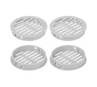 QUARKZMAN Rejillas de Ventilación Redondas de 2 Pulgadas, 16 Piezas de Plástico Gris Claro de 60 mm Para Cubierta de Ventilación de Alero - Rejilla de Ventilación Circular