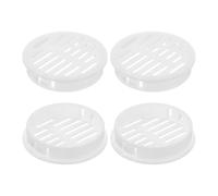 QUARKZMAN Rejillas de Ventilación Redondas Para Aleros de 2" 4pcs Blanco