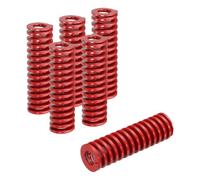 QUARKZMAN Resorte de Matriz 6 Piezas 3/4" x 2.5" SMH4010 Rojo | Resorte de Compresión para Molde de Acero Aleado, Estándar Americano, para Estampación Metal Industrial, Troquel Prensa