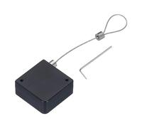 QUARKZMAN Retráctil Cable Cerradura con Doble Cara Adhesivo Lento Remoto Control Seguridad Cerradura para TV, DVD, Exposición Sala, Remoto, 600g 1 Juego Negro