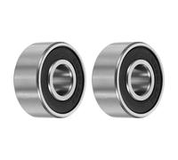 QUARKZMAN Rodamientos De Bolas 62201-2RS 12mm X 32mm X 14mm 2 Piezas | Doble Sello De Goma, Acero Cromado, No Estándar, Para Maquinaria Industrial, ABEC3