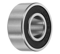 QUARKZMAN Rodamientos de bolas 62202-2RS 15mm DI x 35mm DE x 14mm espesor | Modelo no estándar, con doble sello de caucho, acero cromado, para maquinaria industrial, ABEC3