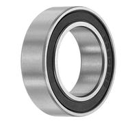 QUARKZMAN Rodamientos de bolas 63802-2RS 15mm DI x 24mm DE x 7mm | No estándar, doble sello de goma, acero cromado, para maquinaria industrial