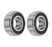 QUARKZMAN Rodamientos de Bolas No Estándar 62205-2RS 25x52x18mm ABEC3 | 2 Piezas, Acero Cromado con Doble Sello de Goma, para Maquinaria Industrial