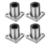 QUARKZMAN Rodamientos Lineales LMK12UU 12mm de Diámetro Interior 21mm de Diámetro Exterior 30mm de Longitud Brida Cuadrada Jaula de Acero para Máquina CNC Impresora 3D
