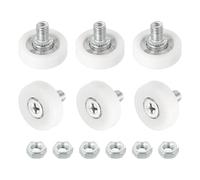 QUARKZMAN Rodillos de Cajón de Nylon Ruedas de Repuesto de Polea de Cajón de Gabinete con Cojinetes de 22mm Guías Deslizantes de Posicionamiento de Cajón con Tuercas 6 Pcs
