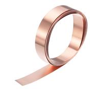 QUARKZMAN Rollo de Lámina de Cobre 2000mm x 10mm x 0.1mm, Tira de Cobre Puro 99.9% Placa de Lámina de Metal de Cobre para Proyectos de Electricidad Diy (Varios Tamaños)