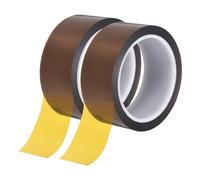 QUARKZMAN Rollos De Cinta Térmica 40mm x 33m 108ft Cinta De 0.08mm Marrón 2|Transferencia De Calor De Poliimida Para Sublimación Sin Residuo Cintas Resistentes A Altas Temperaturas
