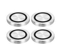 QUARKZMAN Rosca M8 40mm / 1.6" Diámetro 6mm de Espesor Círculo de Aluminio Disco Adaptador de Vidrio 4 Piezas Patas Redondas de Mesa Sólida Placa de Hardware
