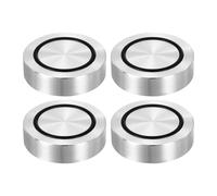 QUARKZMAN Rosca M8 55mm / Diámetro de 2.2" 15mm de Grosor Círculo de Aluminio Disco Adaptador de Vidrio 4 Piezas Patas Redondas de Mesa Sólida Placa de Hardware