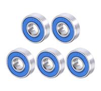 QUARKZMAN S608-2RS 8x22x7mm Bolas Rodamientos x 5uds 440C Inoxidable Acero para Máquinas y Herramientas, [Doble Sellado]