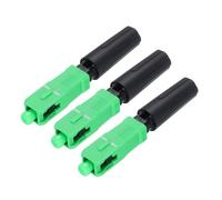 QUARKZMAN SC/APC Fibra Óptica Rápido Conector, Único Modo Recto SC Fibra Óptica Rápido Conectores Adaptador para Red CATV, Paquete de 3
