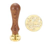 QUARKZMAN Sello De Cera Vintage, Cabeza De Latón De 25mm Bendiciones Y Mangos De Madera Para Personalizar Sobres De Regalo Navidad Boda Invitaciones, Mi Amigo