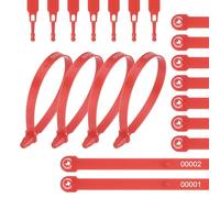 QUARKZMAN Sellos De Plástico Antimanipulación Desechables Tite-Lock Con Numeración Bridas De Seguridad Etiquetas De 5.9 Pulgadas Etiquetas De Seguridad Tirantes De Seguridad Paquete De 100
