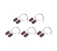 QUARKZMAN Sensor De Contacto para Puerta Cableado para Ventana NO Montaje Superficial Interruptor De Lengüeta Magnético Marrón 5 Pcs