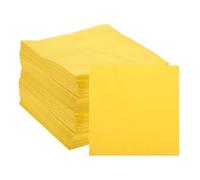 QUARKZMAN Servilletas De Cóctel, Paquete De 200 Servilletas Desechables Amarillas 2 Capas Cuadradas 10" X 10" De Papel Para Cena Boda Bar Cumpleaños Y Uso Diario