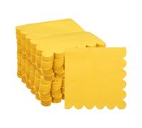 QUARKZMAN Servilletas De Cóctel, Paquete De 200 Servilletas Desechables Cuadradas Amarillas De 2 Capas 10" x 10" De Papel Para Cena Boda Bar Fiesta De Cumpleaños Y Uso Diario