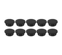 QUARKZMAN Silicona Goma Agujero Tapón 26mm Diámetro Suave Flexible, Tapones de Goma para 25mm Agujero Negro 10uds