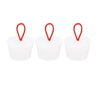 QUARKZMAN Silicona Goma Cónico Tapón 35 a 45mm Sólido Bañera Tapones Tapón con Mango para Prueba Tubos, Agua Tubería, Drenaje Agujero, Blanco 3uds